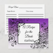 Een recept voor de bruidbruidenkaart briefkaart (Voorkant / Achterkant)