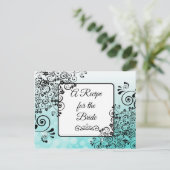 Een recept voor de bruidbruidenkaart briefkaart (Staand voorkant)