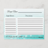 Een recept voor de bruidbruidenkaart briefkaart (Achterkant)