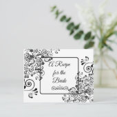 Een recept voor de bruidbruidenkaart briefkaart (Staand voorkant)