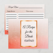 Een recept voor de bruidbruidenkaart briefkaart (Voorkant / Achterkant)