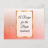 Een recept voor de bruidbruidenkaart briefkaart (Voorkant)