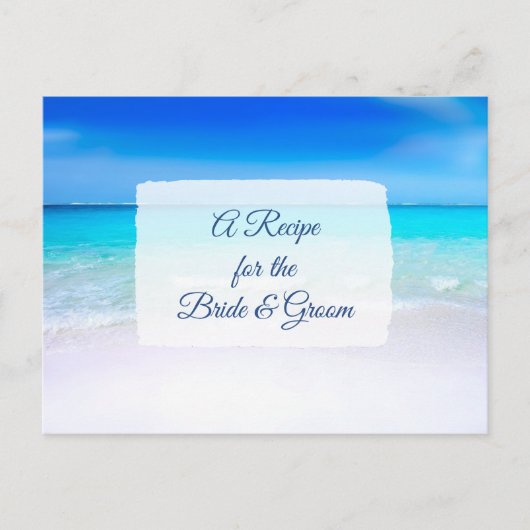Een recept voor de bruidbruidenkaart briefkaart (Voorkant)