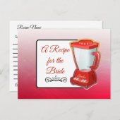 Een recept voor de bruidbruidenkaart briefkaart (Voorkant / Achterkant)