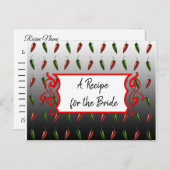Een recept voor de bruidbruidenkaart briefkaart (Voorkant / Achterkant)