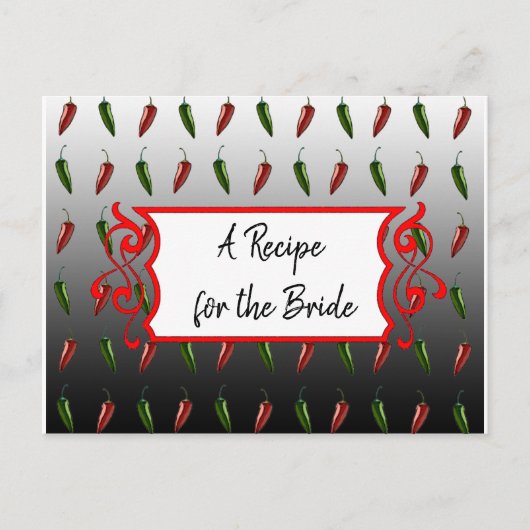 Een recept voor de bruidbruidenkaart briefkaart (Voorkant)