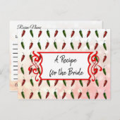 Een recept voor de bruidbruidenkaart briefkaart (Voorkant / Achterkant)