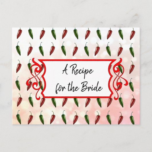 Een recept voor de bruidbruidenkaart briefkaart (Voorkant)