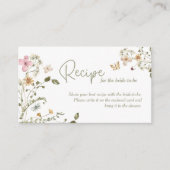 Een recept voor het Bruid Wildflower Vrijgezellenf Informatiekaartje (Voorkant)