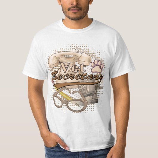 Een receptioniste van een dierenarts T-shirt (Voorkant)
