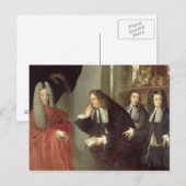 Een rechter en drie advocaten, de Venetiaanse Scho Briefkaart (Voorkant / Achterkant)