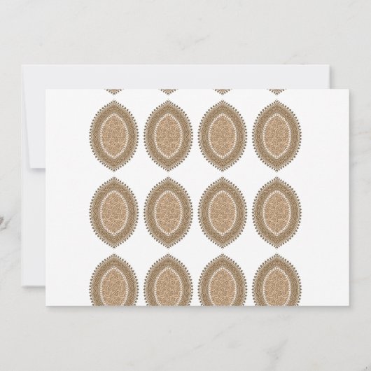 Een rechthoekig tapijt met een ingewikkelde geomet bedankkaart (Achterkant)