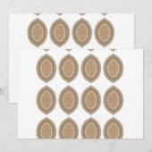 Een rechthoekig tapijt met een ingewikkelde geomet bedankkaart (Voorkant / Achterkant)