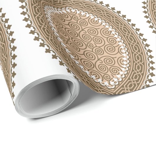 Een rechthoekig tapijt met een ingewikkelde geomet cadeaupapier (Rol Hoek)