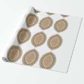 Een rechthoekig tapijt met een ingewikkelde geomet cadeaupapier (Uitgerold)