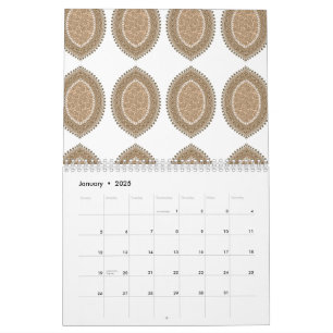 Een rechthoekig tapijt met een ingewikkelde geomet kalender