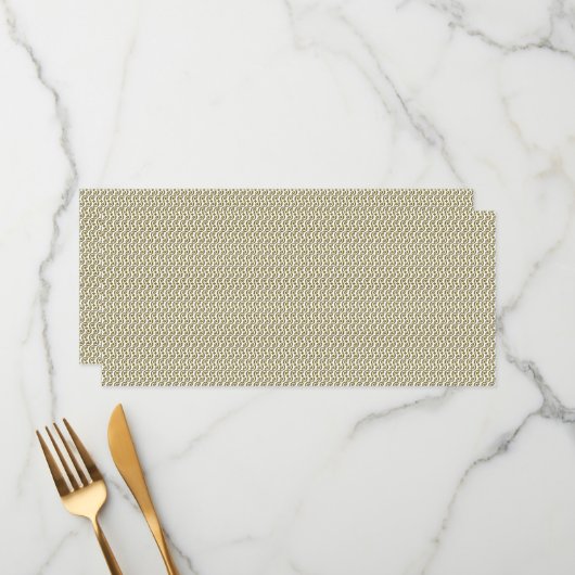 Een rechthoekige vloerbedekking met ingewikkeld ge menu (Voorkant / Achterkant in situ)