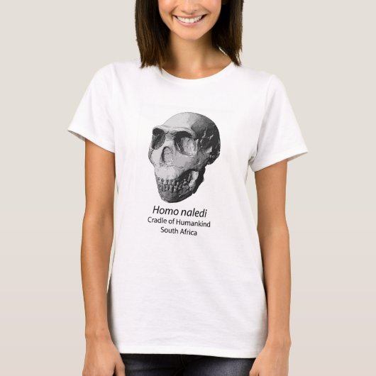 Een reconstructie van de schedel van Homo naledi T-shirt (Voorkant)