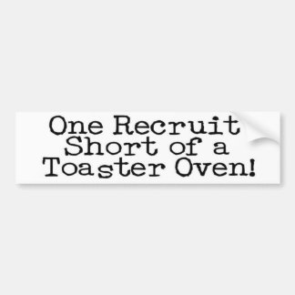 Eén recuperatie van een toaster Oven Bumpersticker