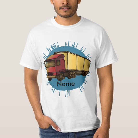 Een Red Big Rig Truck T-shirt (Voorkant)