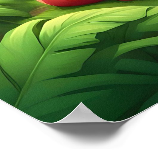 Een Red Lion Cub in het Oerwoud Poster (Hoek)