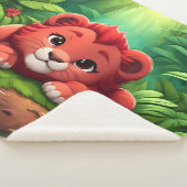 Een Red Lion Cub in het Oerwoud Sherpa Deken (3/4)