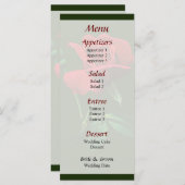 Eén Red Rosebud-menu... Menu (Voorkant / Achterkant)