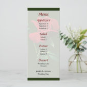 Eén Red Rosebud-menu... Menu (Staand voorkant)