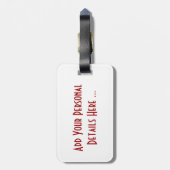 Eén Red Strawberry cd ltcnm Bagagelabel (Achterkant verticaal)