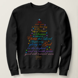 Een redder is geboren Luke 2-11 Shirten met kerstb Trui