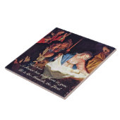 Een redder is geboren Luke 2, kerstnativiteit Tegeltje (Zijkant)