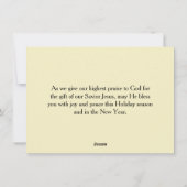 Een redder is geboren uit kerstversiering feestdagenkaart (Achterkant)