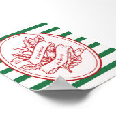 Een Redder wordt geboren als Red Holly Banner Chri Poster (Hoek)