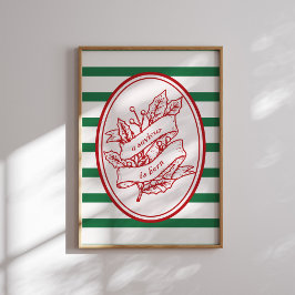 Een Redder wordt geboren als Red Holly Banner Chri Poster