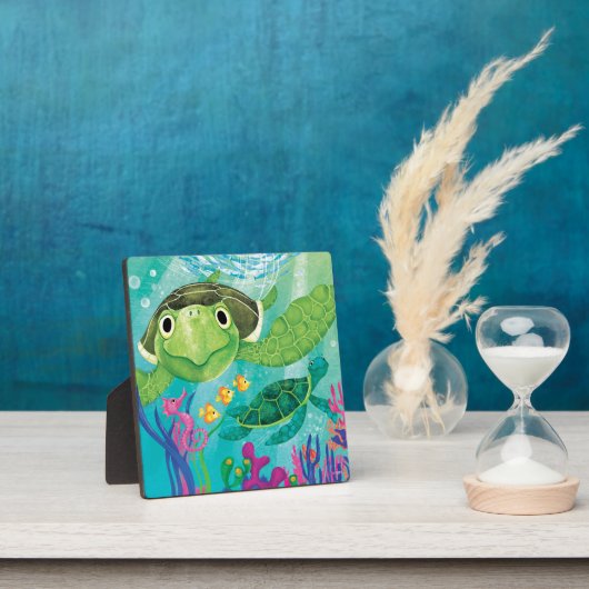 Een redding van een zeeschildpad fotoplaat (Insitu)