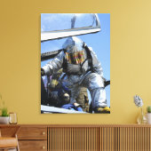 Een reddingsboor wordt uitgevoerd in de cockpit canvas afdruk (Insitu (Woonkamer))