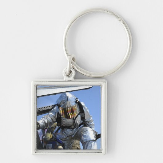 Een reddingsboor wordt uitgevoerd in de cockpit sleutelhanger (Voorkant)