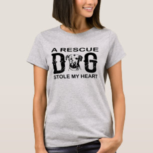 Een reddingshond steelt mijn hart hondenliefhebber t-shirt