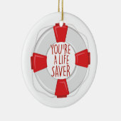 Een reddingsspaarder keramisch ornament (Rechts)