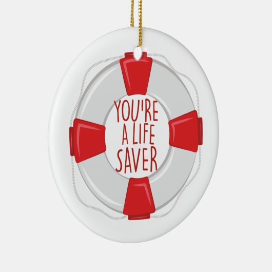 Een reddingsspaarder keramisch ornament (Rechts)