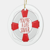 Een reddingsspaarder keramisch ornament (Links)