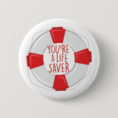 Een reddingsspaarder ronde button 5,7 cm (Voorkant)