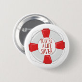 Een reddingsspaarder ronde button 5,7 cm (Voorkant /achterkant)