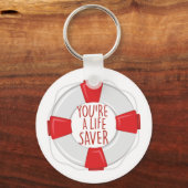 Een reddingsspaarder sleutelhanger (Voorkant)