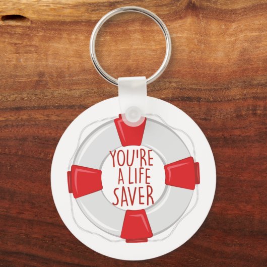 Een reddingsspaarder sleutelhanger (Voorkant)