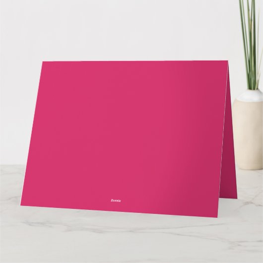 Een reeks rode en roze bloemen met weelderige groe kaart (Achterkant)