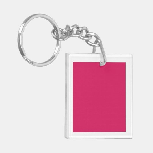 Een reeks rode en roze bloemen met weelderige groe sleutelhanger (Voorkant Links)