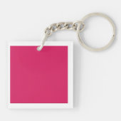 Een reeks rode en roze bloemen met weelderige groe sleutelhanger (Achterkant)