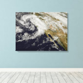 Een reeks sterke stormen met felle winden 2 canvas afdruk (Insitu (Houten vloer))