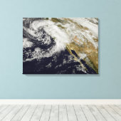 Een reeks sterke stormen met felle winden canvas afdruk (Insitu (Houten vloer))